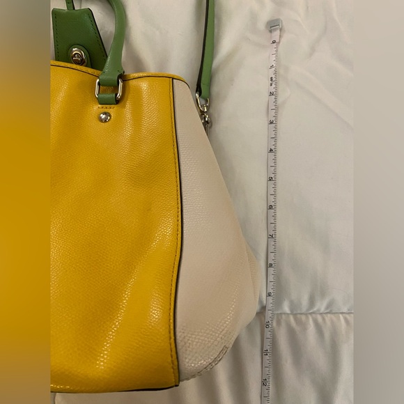 Coach Vibrant Yellow and Green Shoulder Bag - Picture 4 of 10